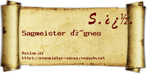 Sagmeister Ágnes névjegykártya