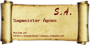 Sagmeister Ágnes névjegykártya